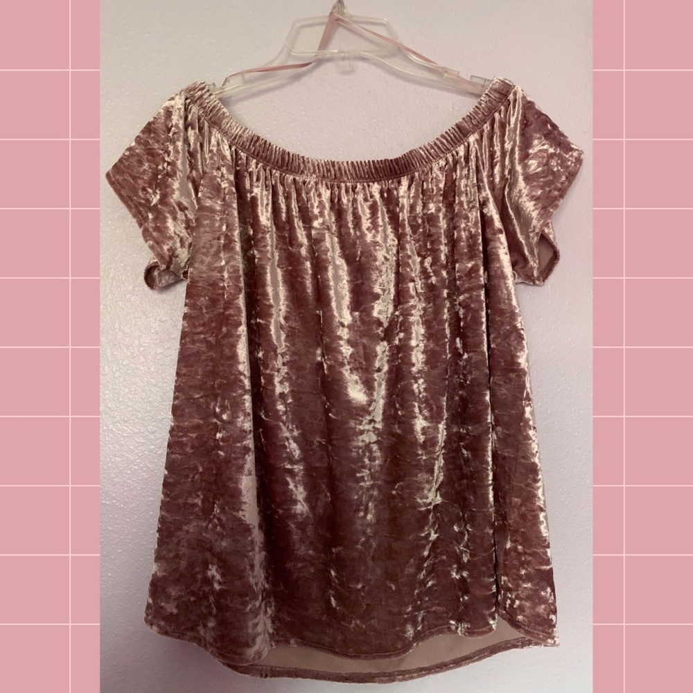 Hippie Rose™️ (Muted Purple) Velour Blouse
